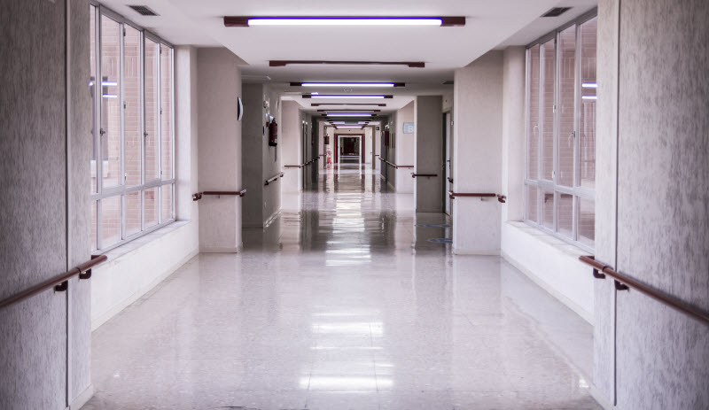 Clean and spacious corridor